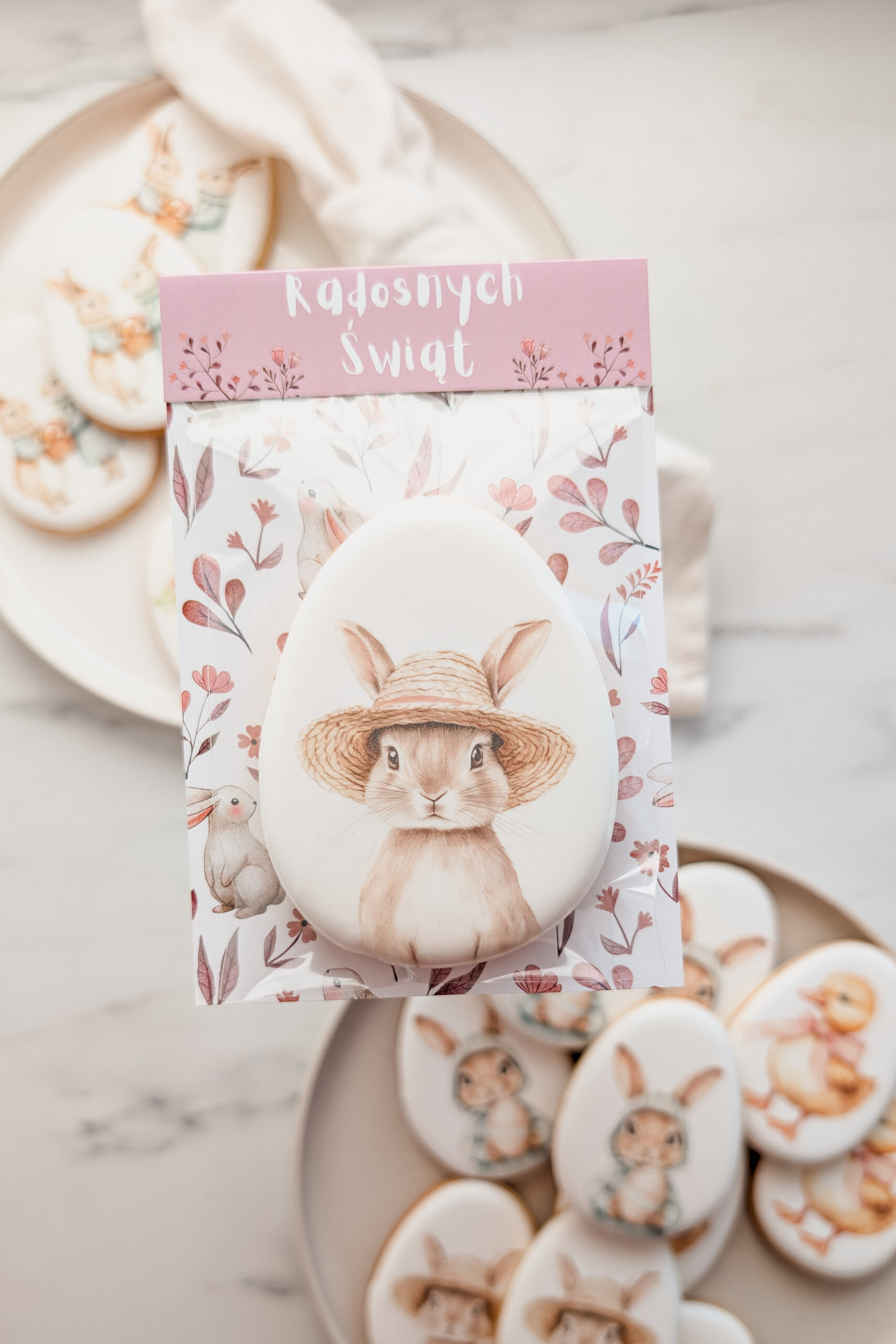 PISANKA z zajączkiem w kapeluszu - obrazek 2